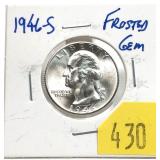 1946-S Washington quarter, BU