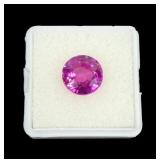 Round cut 10.5 x 10.5 x 6.0mm bixbite red beryl