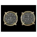 14K Yellow gold Atocha shipwreck silver coin post