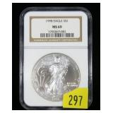 1998 American Silver Eagle NGC slab certified