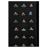 x18- Sterling silver claddagh rings, new,