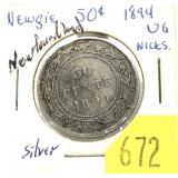 1894 Newfoundland half dollar