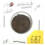 1790 Netherlands 1 duit