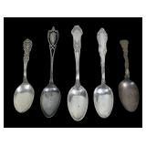 Lot, 5 Sterling vintage teaspoons, Lot of 5,