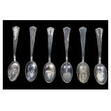 Set of 6 -.800 silver demitasse spoons, set of