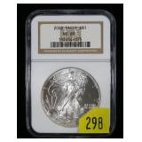 2000 American Silver Eagle NGC slab certified