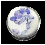 Oval cut tanzanites, 13 pcs., 7.8 cts. tw