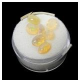 Oval cabochon opals, 7 pcs., 4.05 cts. tw