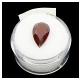 Teardrop cut garnet, 6.05 cts.