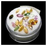 Marquise cut assorted color tourmalines,