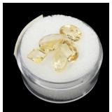 Oval, pear and square cut citrines, 5 pcs.,