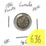 1886 Canadian 5-cent silver