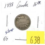 1888 Canadian dime