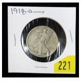 1918-D Walking Liberty half dollar