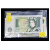 Lot, 2 England pound notes
