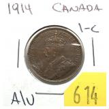 1914 Canadian Large cent