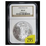 1994 American Silver Eagle NGC slab certified