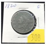 1820 U.S. Large cent