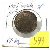 1905 Canadian Large cent