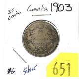 1903 Canadian quarter
