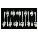Set of 11 Sterling teaspoons, 7.04 T. oz.