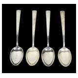 Set of 4 Sterling spoons, "Old Lace" by Towle,