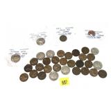 Lot, coins, 34 pcs.