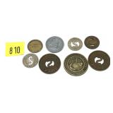 Lot, transportation tokens, 8 pcs.