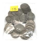 Lot, full and no-date Buffalo nickels, 33 pcs.