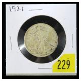 1921 Walking Liberty half dollar