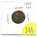 1909-VDB Lincoln cent