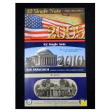 x3- $2 Federal Reserve notes, Unc. -x3 notes