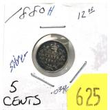 1880-H Canadian 5-cent silver