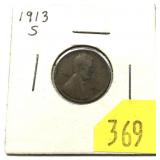 1913-S Lincoln cent