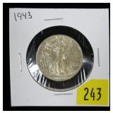 1943 Walking Liberty half dollar