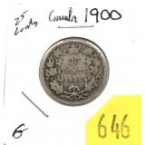 1900 Canadian quarter