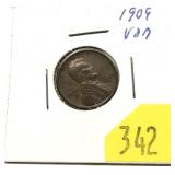 1909-VDB Lincoln cent