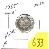 1885 Canadian 5-cent silver