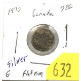 1870 Canadian 5-cent silver