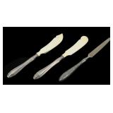 Lot, Sterling handle letter openers and file,