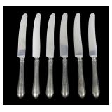 Set of 6 Sterling handle dinner knives "Lady Diana