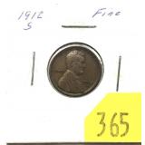 1912-S Lincoln cent