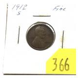 1912-S Lincoln cent