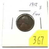 1912-S Lincoln cent