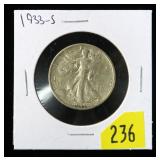 1933-S Walking Liberty half dollar