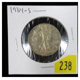 1934-S Walking Liberty half dollar