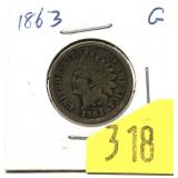 1863 Indian Head cent