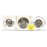 x3- Quarters, 90% silver -x3 quarters -Sold by the