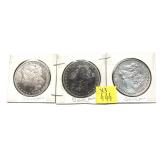 x3- Morgan dollars -x3 dollars -Sold by the piece,