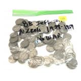 Lot, nickels: 1939-59, 88 pcs.